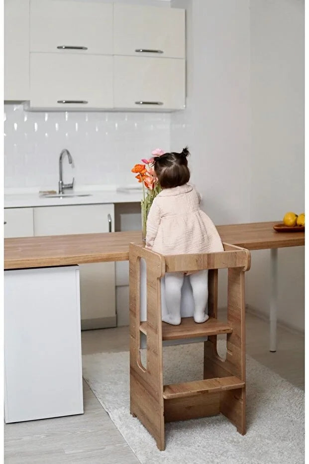 Multifunctionele Montessori Leertoren 2-in-1