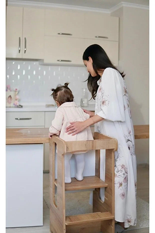 Multifunctionele Montessori Leertoren 2-in-1