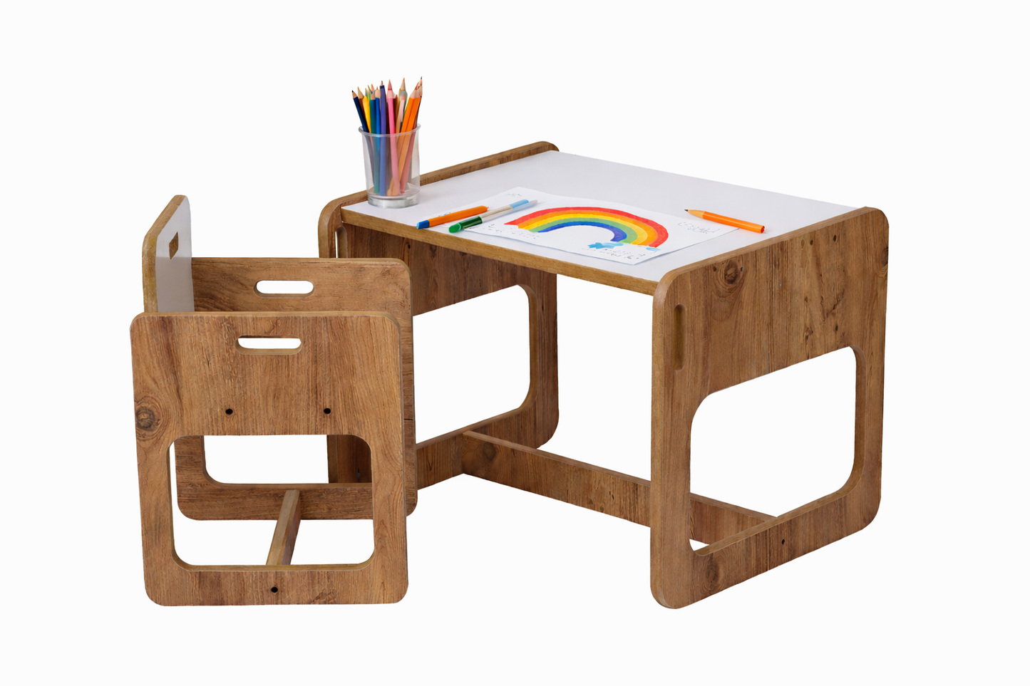 Houten Kindertafel met Stoel compact